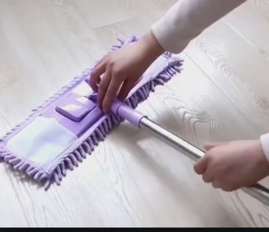 360° Rotating Microfiber Flat Mop with Adjustable Handle – Multi-Purpose Floor & Window Cleaning Mop