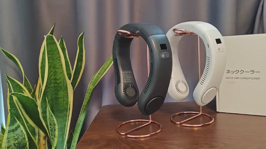 ❄️ CoolBreeze Portable Neck Fan – Hands-Free 360° Cooling | USB Rechargeable | Silent & Lightweight